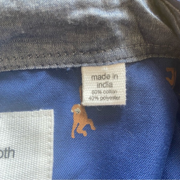 Paper Denim & Cloth Monkey Print Button Down Short Size 4 NWT - Picture 6 of 7